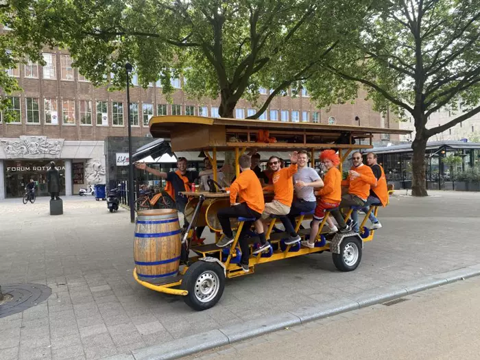 beer bike amsterdam